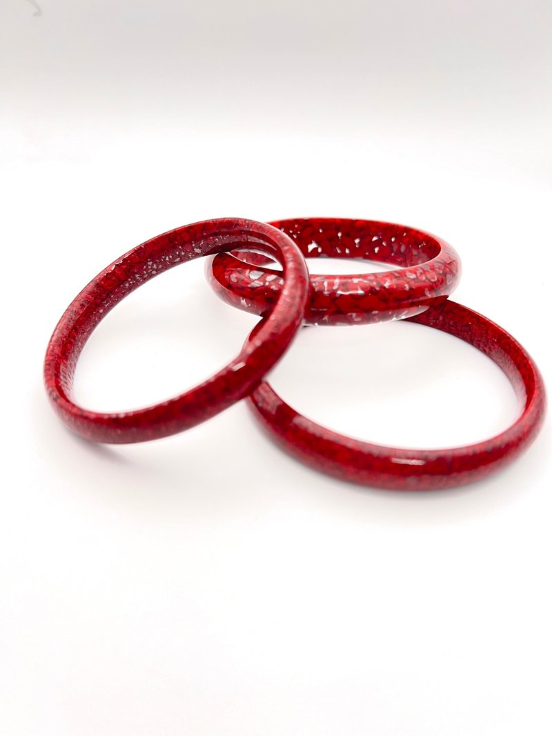 [Lingzangzhai] Raw ore cinnabar large grain crystal sand bracelet 54.55.56.58.59 (early collection) - Bracelets - Jade Red