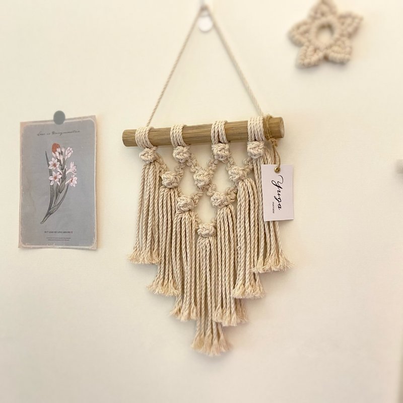 Macrame原木 編織 流蘇壁掛 - 擺飾/家飾品 - 棉．麻 