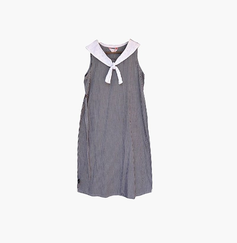 ヴィンテージノースリーブのドレス013 - ワンピース - コットン・麻 ブラック