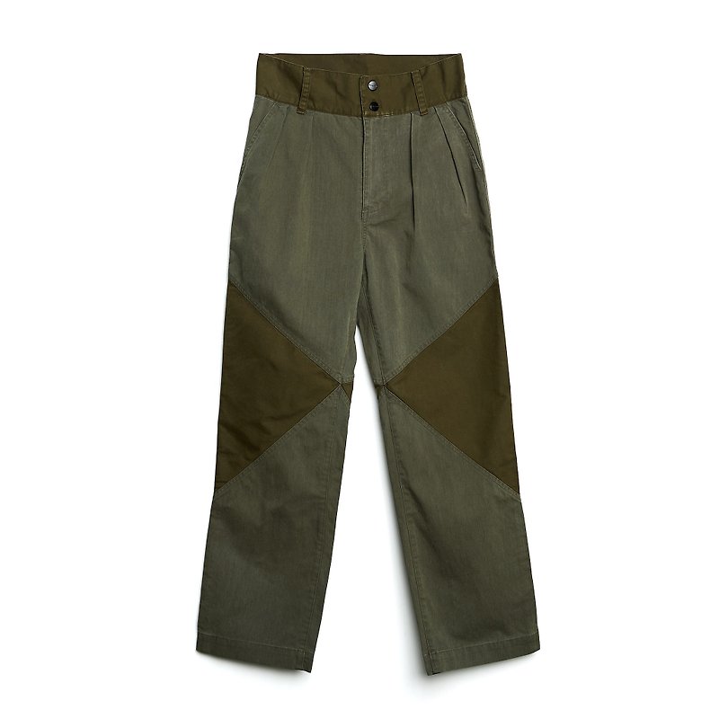 Military Patched Pants - กางเกงขายาว - ผ้าฝ้าย/ผ้าลินิน 