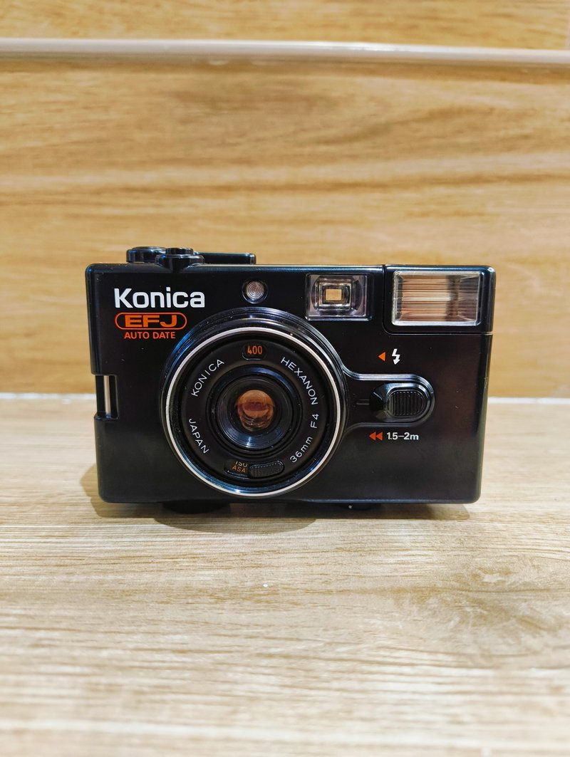 [135 film camera] 80% new Konica EFJ Auto Date point-and-shoot camera with manual film transfer - กล้อง - พลาสติก สีดำ