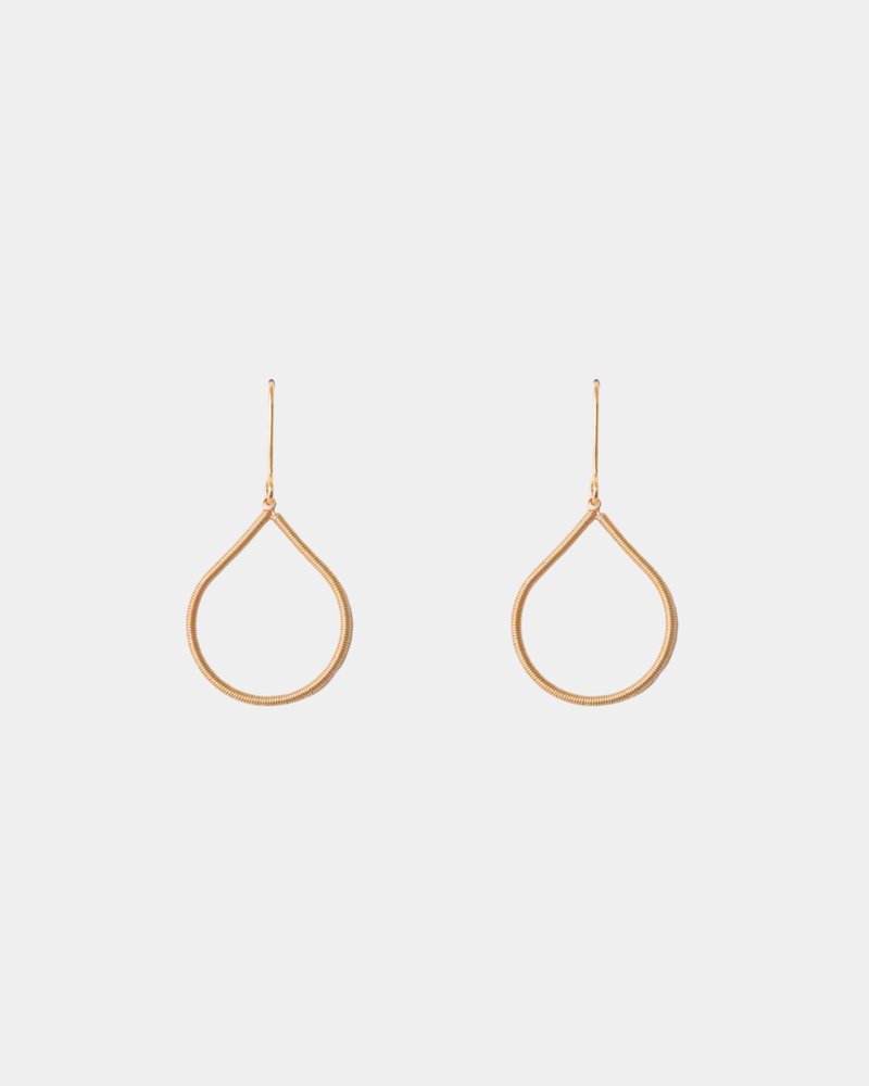 WIREWORK 14K GF 水滴耳環 - 耳環/耳夾/耳骨夾 - 其他金屬 多色