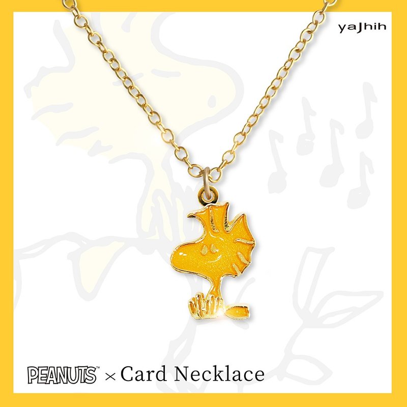 【卡片項鍊Card Necklace】史努比-糊塗塔克款 - 項鍊 - 其他金屬 