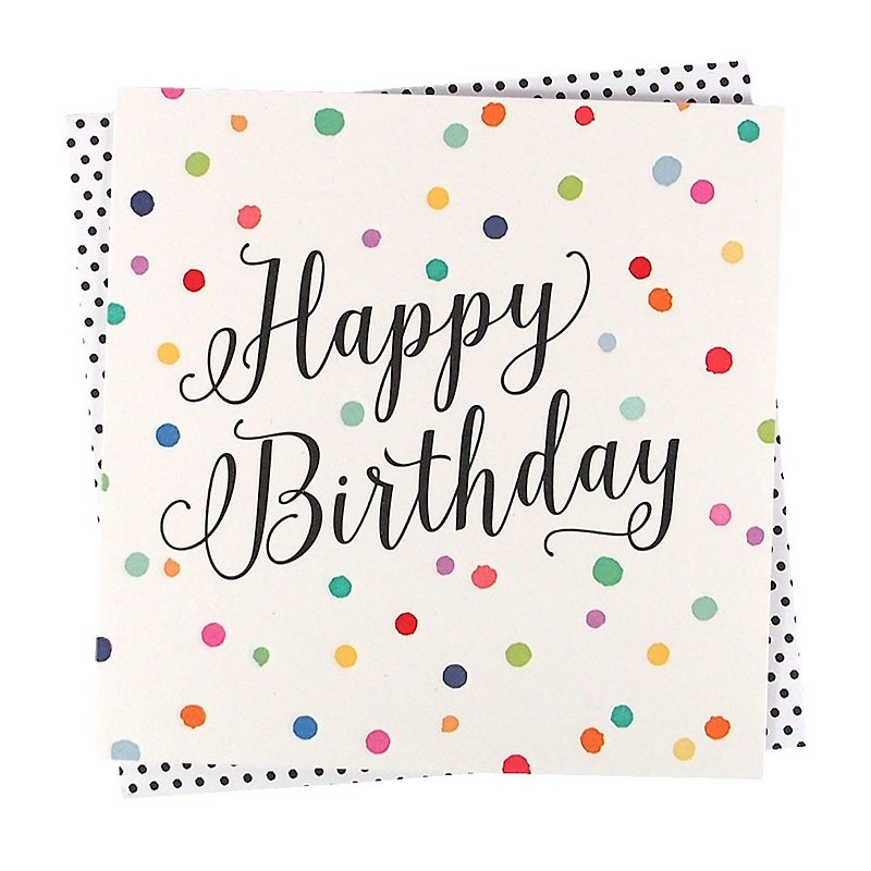 Colorful dots [Clare Maddicott INK Card-Birthday Wishes] - Cards & Postcards - Paper Multicolor