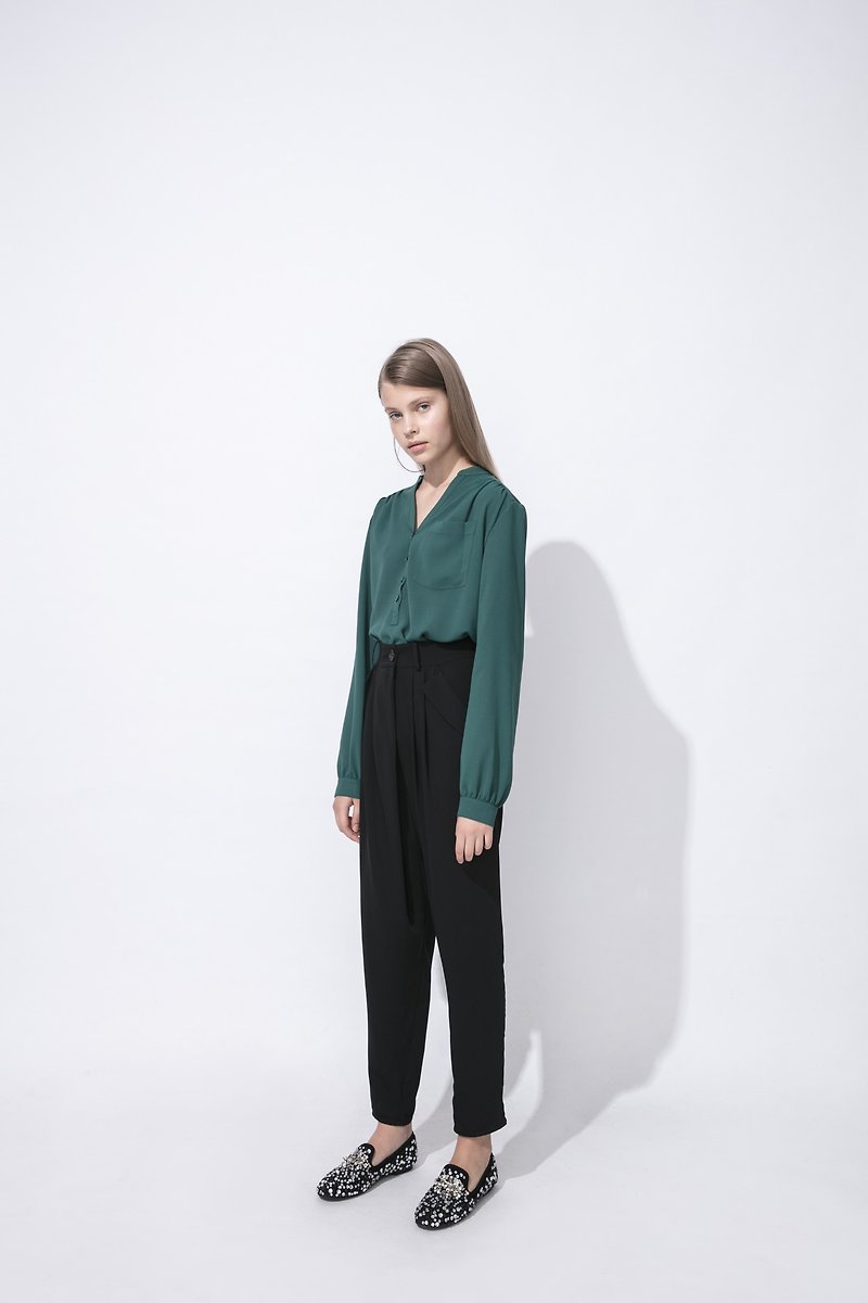 PH Casual long sleeve shirt - Women's Tops - Other Materials Green