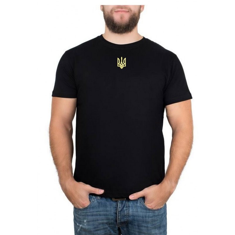 Ukraine T-shirt With Embroidered Trident from Ukraine Sellers | Zelensky T-shirt - Men's Shirts - Cotton & Hemp Multicolor