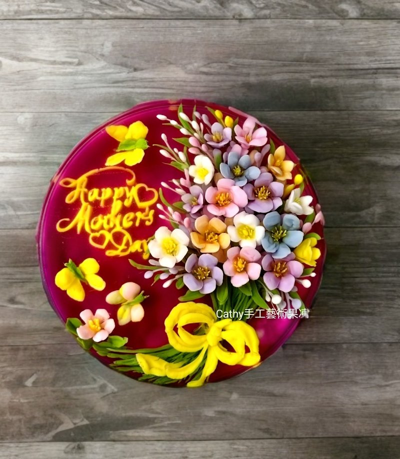 2024 Mother's Day cake themed bouquet cake. Mother's Day cake. Mother's Day gifts - Cake & Desserts - Other Materials 