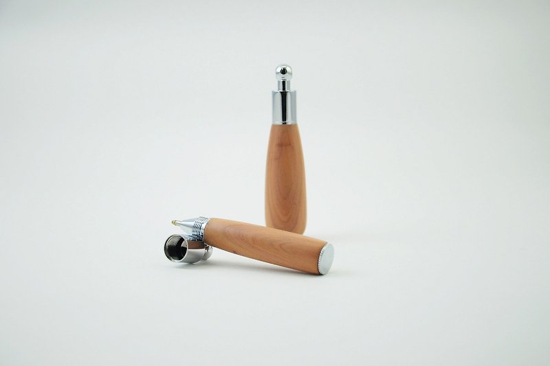 【ミニボールペン ロングバイム】 - 油性・ゲルインクボールペン - 木製 ブラウン