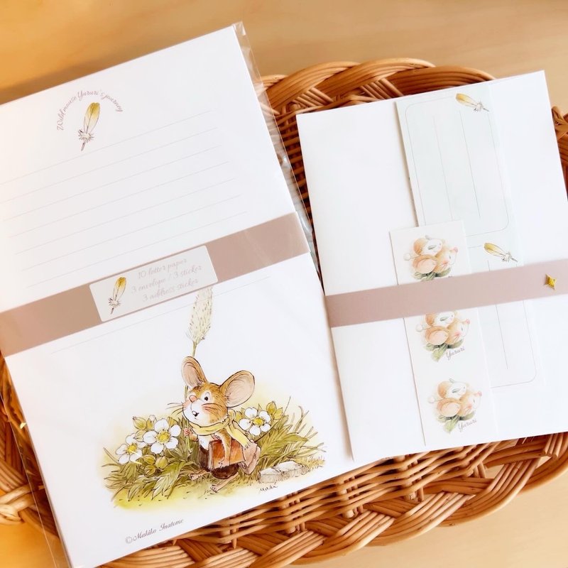 Yururi the Field Mouse's Travel Sketch Letter Set Autumn/Winter - ซองจดหมาย - กระดาษ 