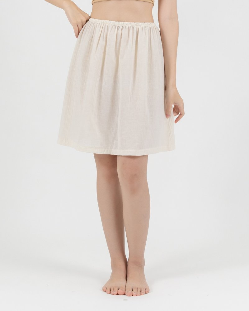 Short length Slip Skirt, Cotton Half Slip Skirt, Petticoat, Underskirt - 裙子/長裙 - 棉．麻 