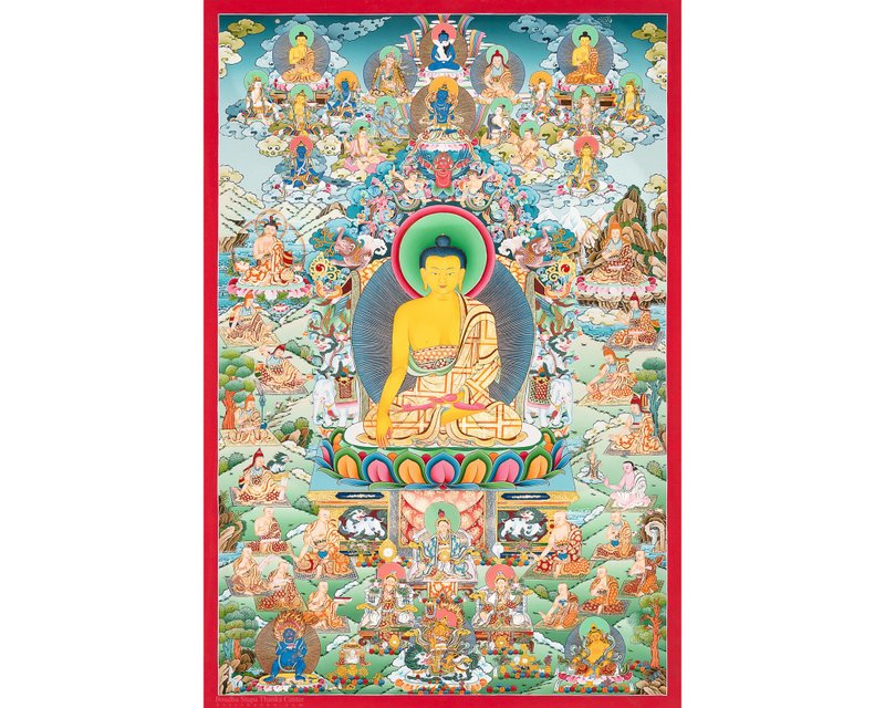 Shakyamuni Buddha Thangka | Tibetan Art for Enlightenment and Serenity - Wall Décor - Other Materials Multicolor