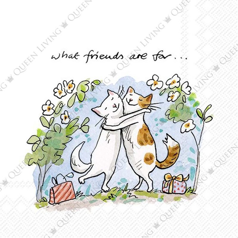 German IHR-33*33cm napkin-Cat’s Friend - Place Mats & Dining Décor - Paper Multicolor