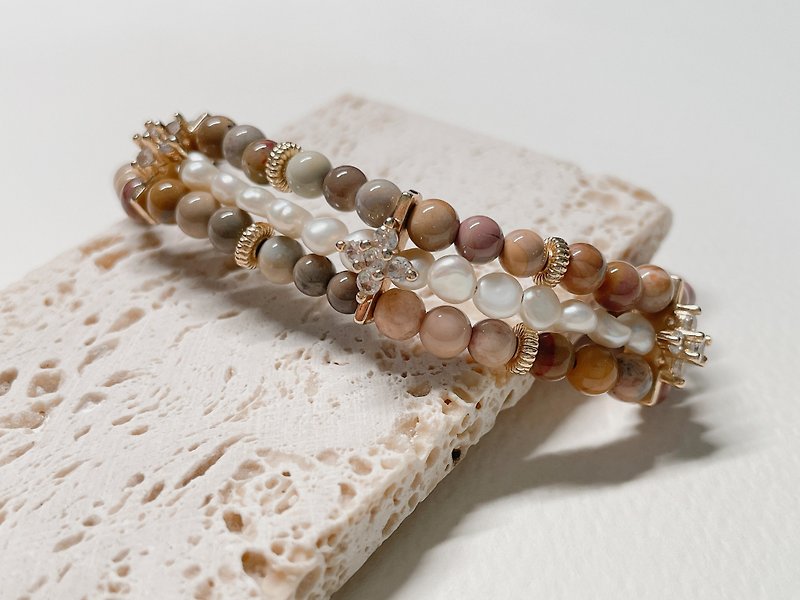 【ORere.oC】Orere original decoration laboratory l Alxa colorful. pearl l bracelet - Bracelets - Jade 
