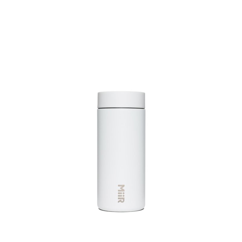 MiiR Vacuum-Insulated (stays hot/cold) 360 Traveler 12oz/354ml White - Vacuum Flasks - Stainless Steel White