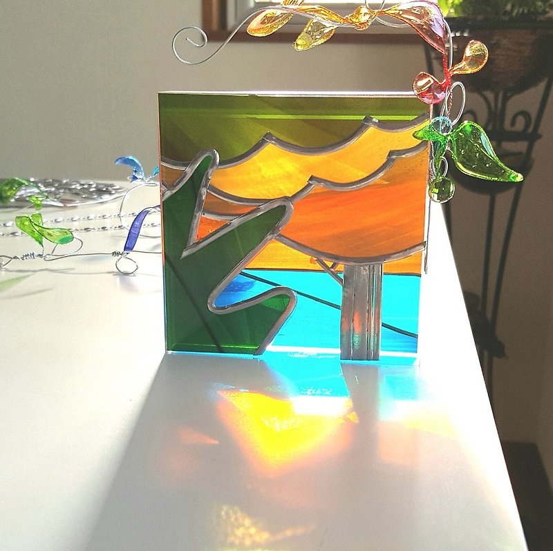 Healing Art made with Glass art Ryukyu Island1 - 置物 - アクリル 多色