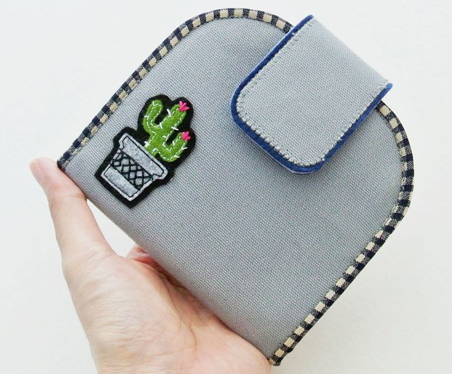 Card Holder Wallet Keychain Wallet Change Purse Cactus