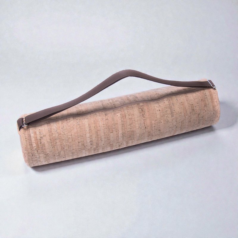 Cork Leather Yoga Mat Bag - กระเป๋าแมสเซนเจอร์ - วัสดุอีโค สีนำ้ตาล