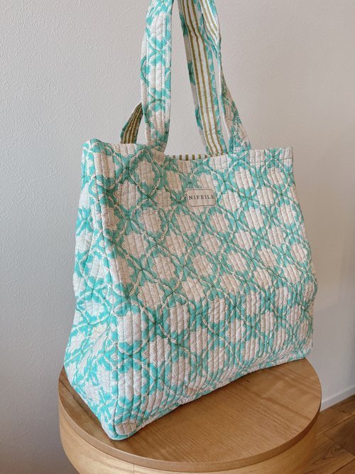 Quilting tote bag #purple - Shop nifeile-okinawa Handbags & Totes