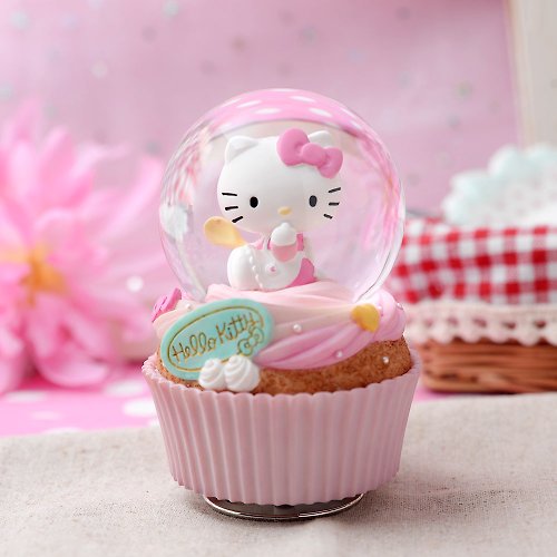 JARLL 讚爾藝術 Hello Kitty 甜點 水晶球音樂鈴