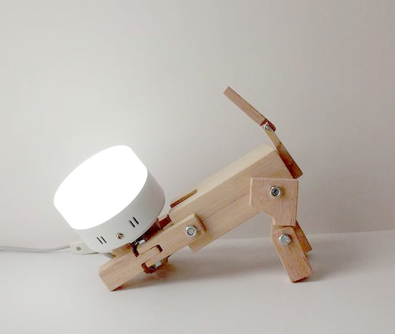 LED Lamp Dog no.1 - 燈具/燈飾 - 木頭 