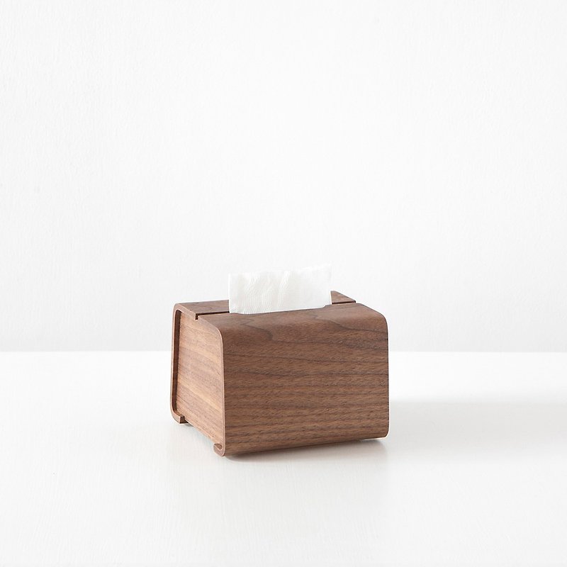 Tetrad 手工木製面紙盒 S | 胡桃木 - 紙巾盒 - 木頭 咖啡色