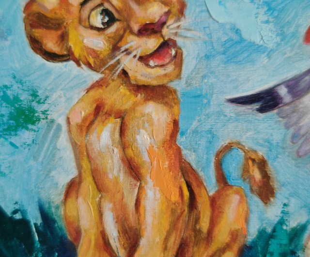 抽象油彩画 ライオンキングの世界 ライオンキング セル画 抽象油彩画 ライオンキングの世界 抽象油彩画