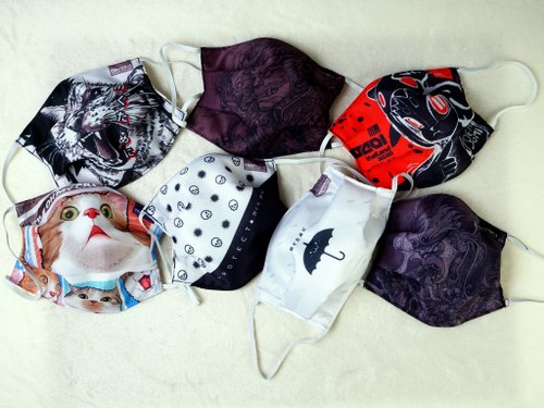 第一章商店 Kid Size Mask Salo Anti Droplet Fabric MASK layers Dust Protect 1 Set SET V