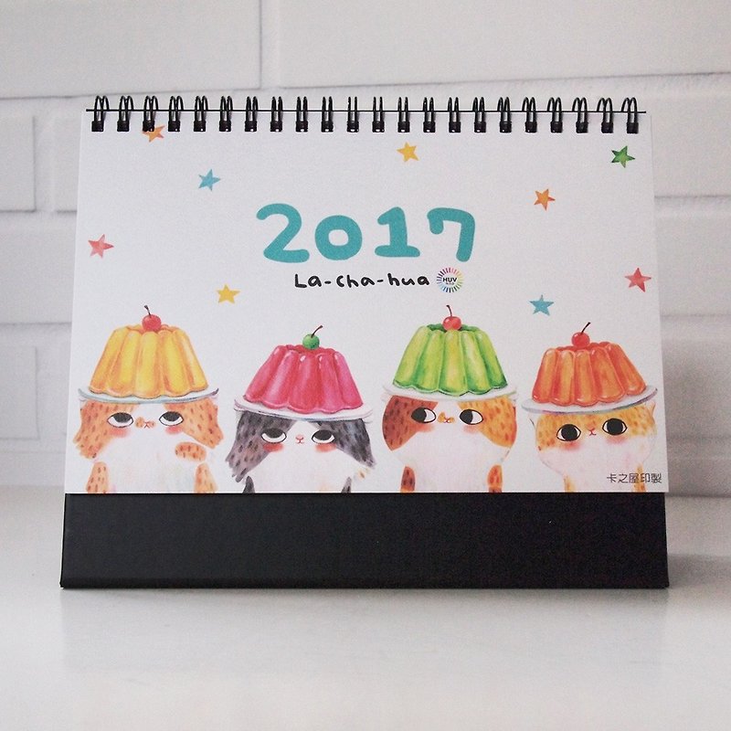 2017 desk calendar Racha flower illustration - ปฏิทิน - กระดาษ 