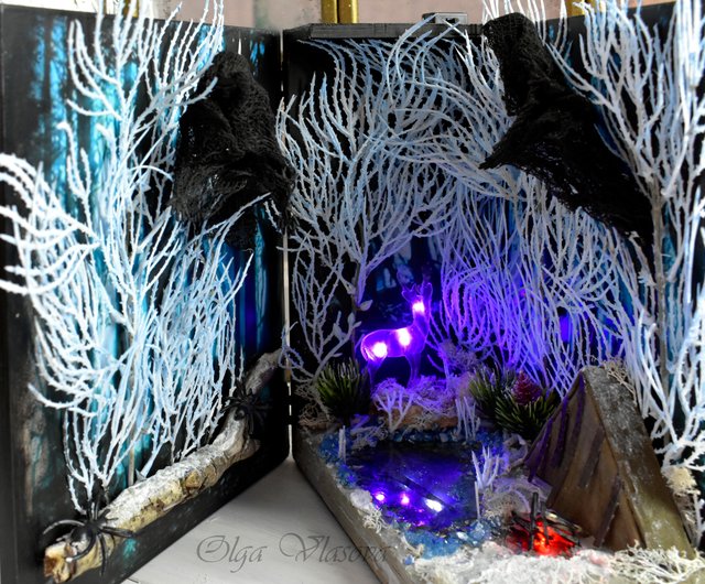 Book nook PATRONUS HARRY POTTER insert between books, miniature