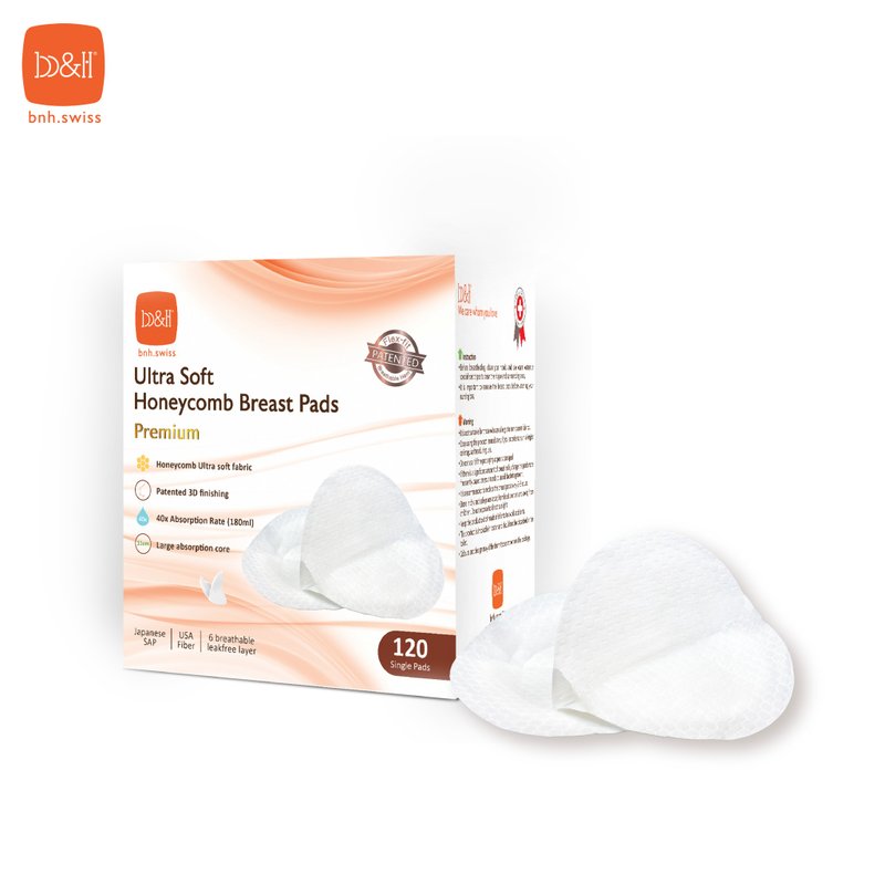 b&h Ultra Soft Honeycomb Breast Pads (120pcs) - Other - Other Materials White