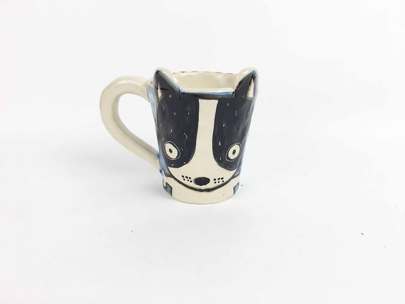 Nice Little Clay Little Ear Mug Cute Dog 01192-04 - Mugs - Pottery Blue