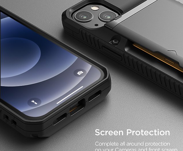 VRS デザイン | iPhone 13 Damda G-Pro カードフォンケース -ブラック 