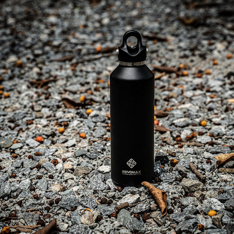REVOMAX不鏽鋼秒開保溫瓶950ml 曜石黑 - 保溫瓶/保溫杯 - 不鏽鋼 黑色