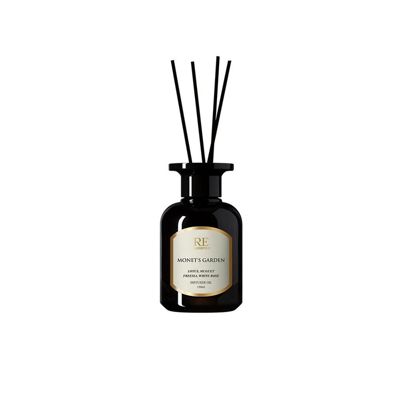【RE調香室】室內擴香-經典系列150ml 空間香氛 香薰 - 香氛/精油/擴香 - 玻璃 黑色