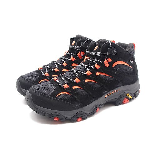 米蘭皮鞋Milano MERRELL(男)MOAB 3 MID GORE-TEX防水登山中筒鞋 男鞋-黑橘(另有)