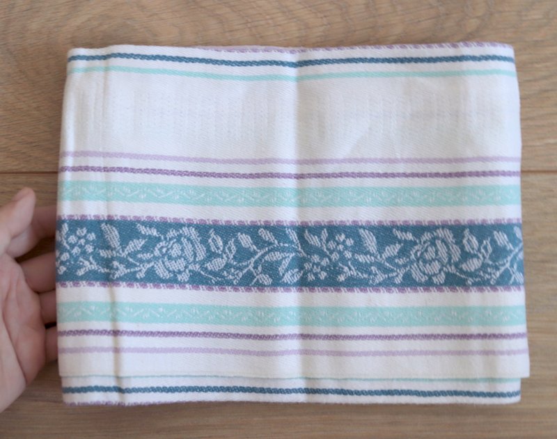 Nordic countryside blue stripes Purple Rose cotton Linen cloth old kitchen - Cookware - Cotton & Hemp Blue