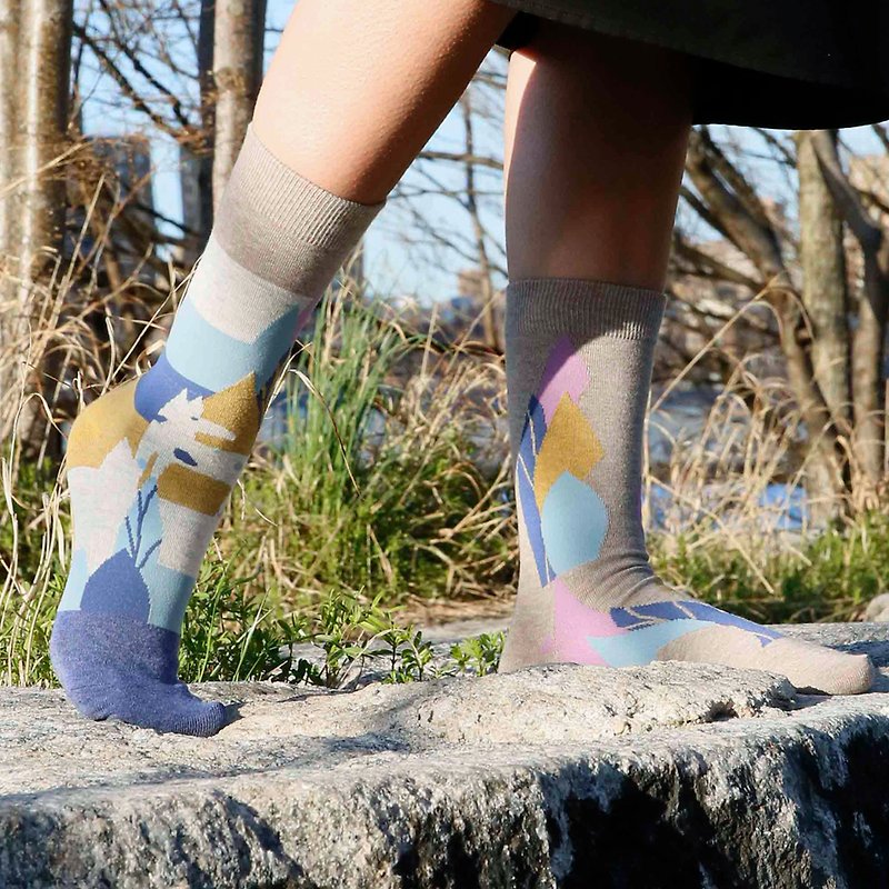 Cotton & Hemp Socks Multicolor - take a nap /  cotton / irregular / socks