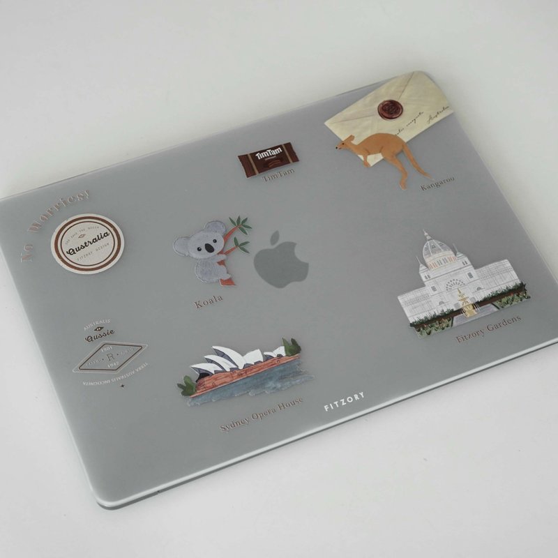 【FITZORY】Travel notebook series-Australia | Macbook protective case - เคสแท็บเล็ต - พลาสติก หลากหลายสี