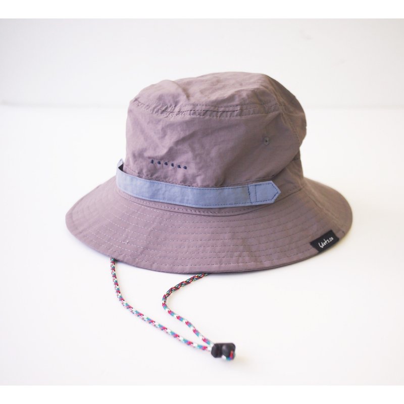 2024-25 two-color Design: Outdoor fisherman hat / Bucket hat - หมวก - วัสดุกันนำ้ สีเทา