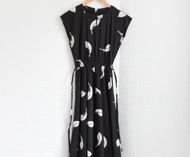 simple black cotton dress