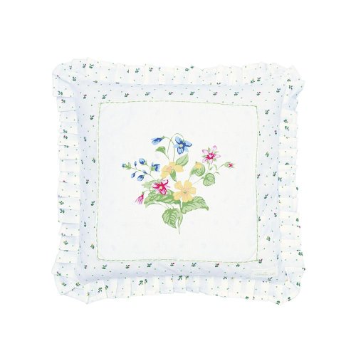 GreenGate 丹麥GreenGate Fiola white 抱枕套/刺繡抱枕套-共兩款