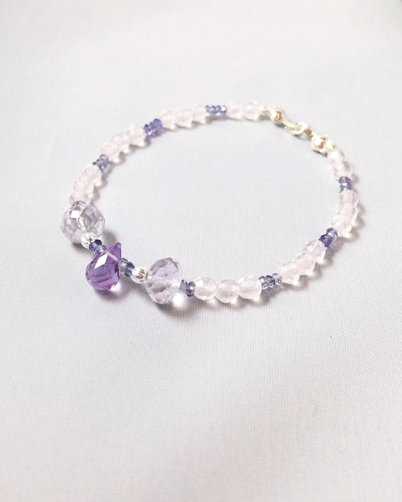 MH natural stone custom sterling silver fairy fantasy series _ - Bracelets - Gemstone Purple