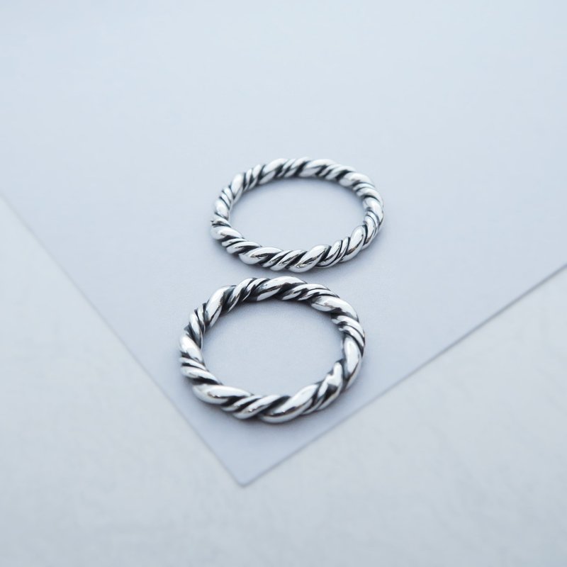 Winter limited edition twisted twist ring-ART64 New Taipei Yonghe store-Metalworking and Silver Jewelry Experience Culture Coin - งานโลหะ/เครื่องประดับ - เงินแท้ 