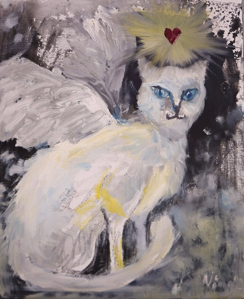 猫の天使 - ウォールデコ・壁紙 - その他の素材 