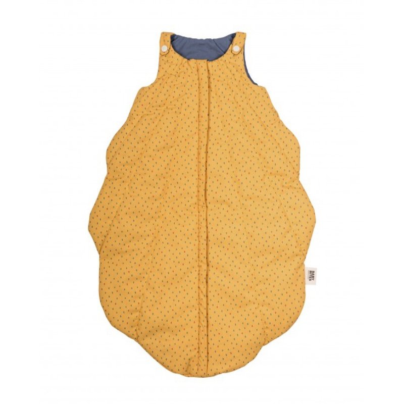 BabyBites Shark Bites 100% Cotton Sleeping Bag-Mustard Yellow Shell - Baby Gift Sets - Cotton & Hemp Orange