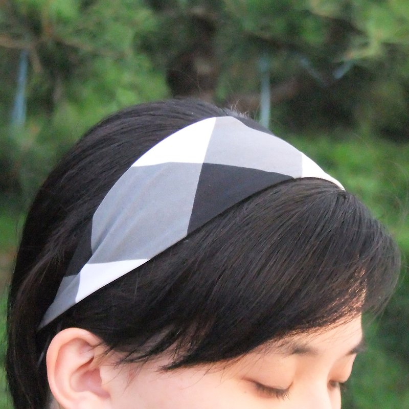 【PREPPY】Lycra Cozy Stretch Headband - Hair Accessories - Polyester Gray