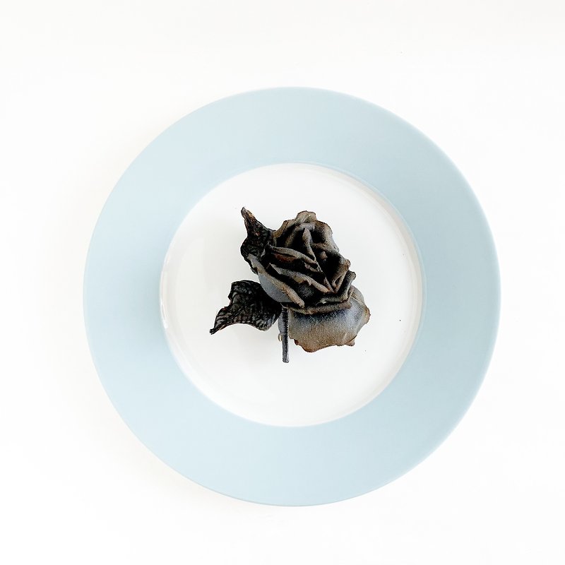 Corsage: Rusted rose. (Black) - Corsages - Cotton & Hemp Black