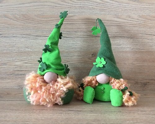 Anelle Toys Couple of green forest elves, Boy girl Swedish elves