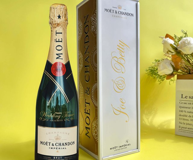 Original gift box] Customized Moet birthday wedding champagne gift  customized portrait logo hand-carved - Shop dyow520 Wine, Beer & Spirits -  Pinkoi