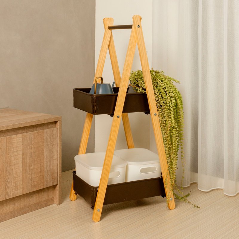 【ikloo】工業風可提式雙層收納欄/收納箱 - 居家收納/收納盒/儲物盒 - 其他材質 